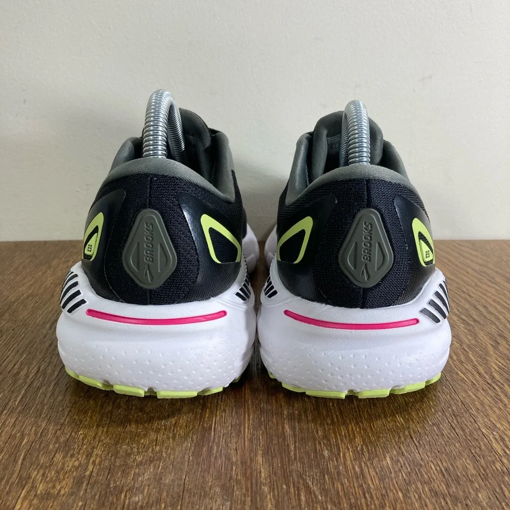 Brooks Adrenaline 23 Running Shoe Women Various Sizes Black/Gunmetal/Sharp Green - Picture 4 of 11